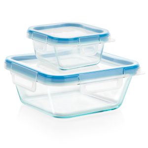 Snapware? Total Solution? Pyrex? Glass 4-piece Square Food Storage Value Pack