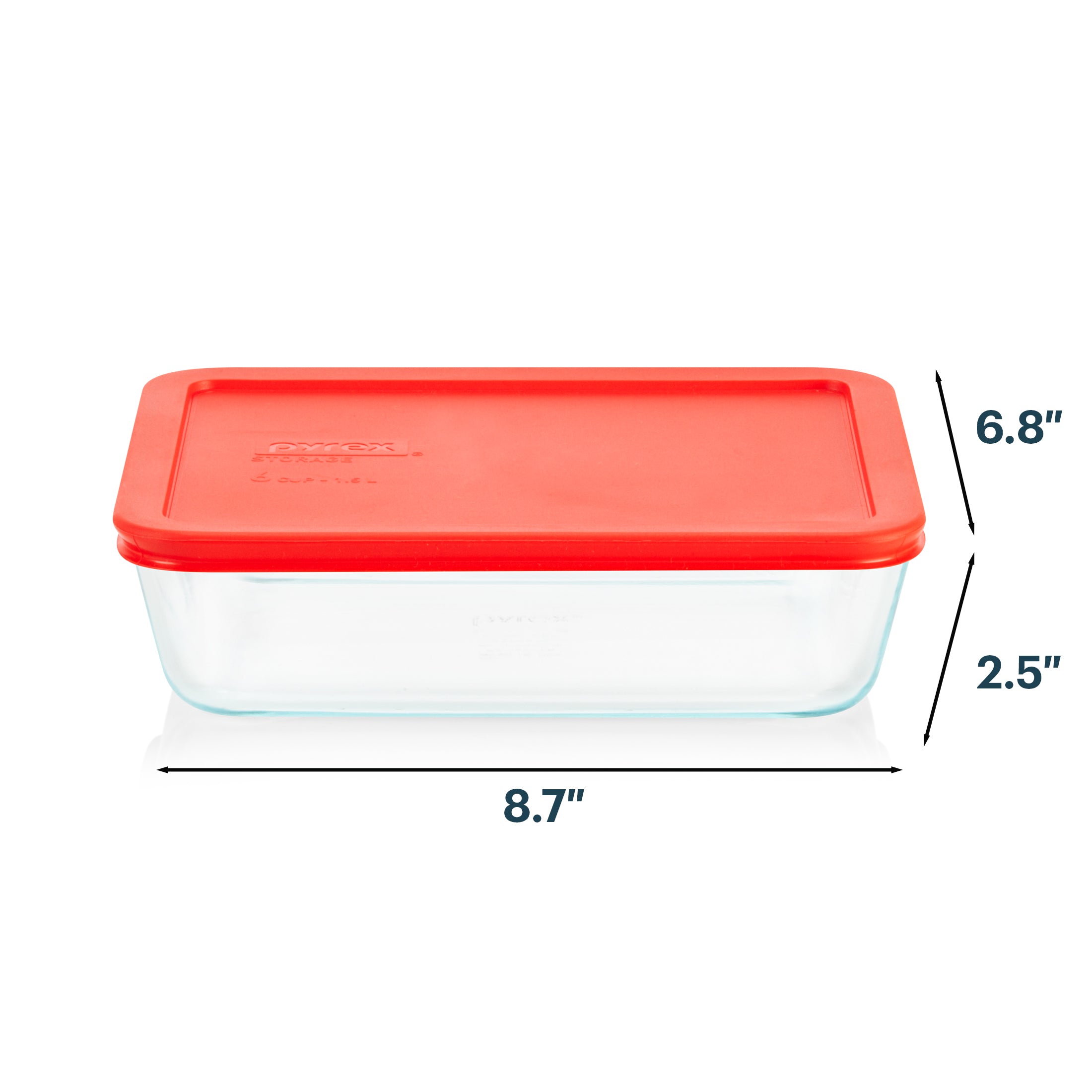 Pyrex? Simply Store? 6-Cup Rectangle Glass Storage with Plastic Lid - Image 6