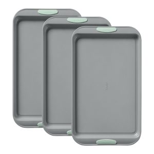 Pyrex? Metal Bakeware 3-Piece Large Cookie Sheet Set in Sage