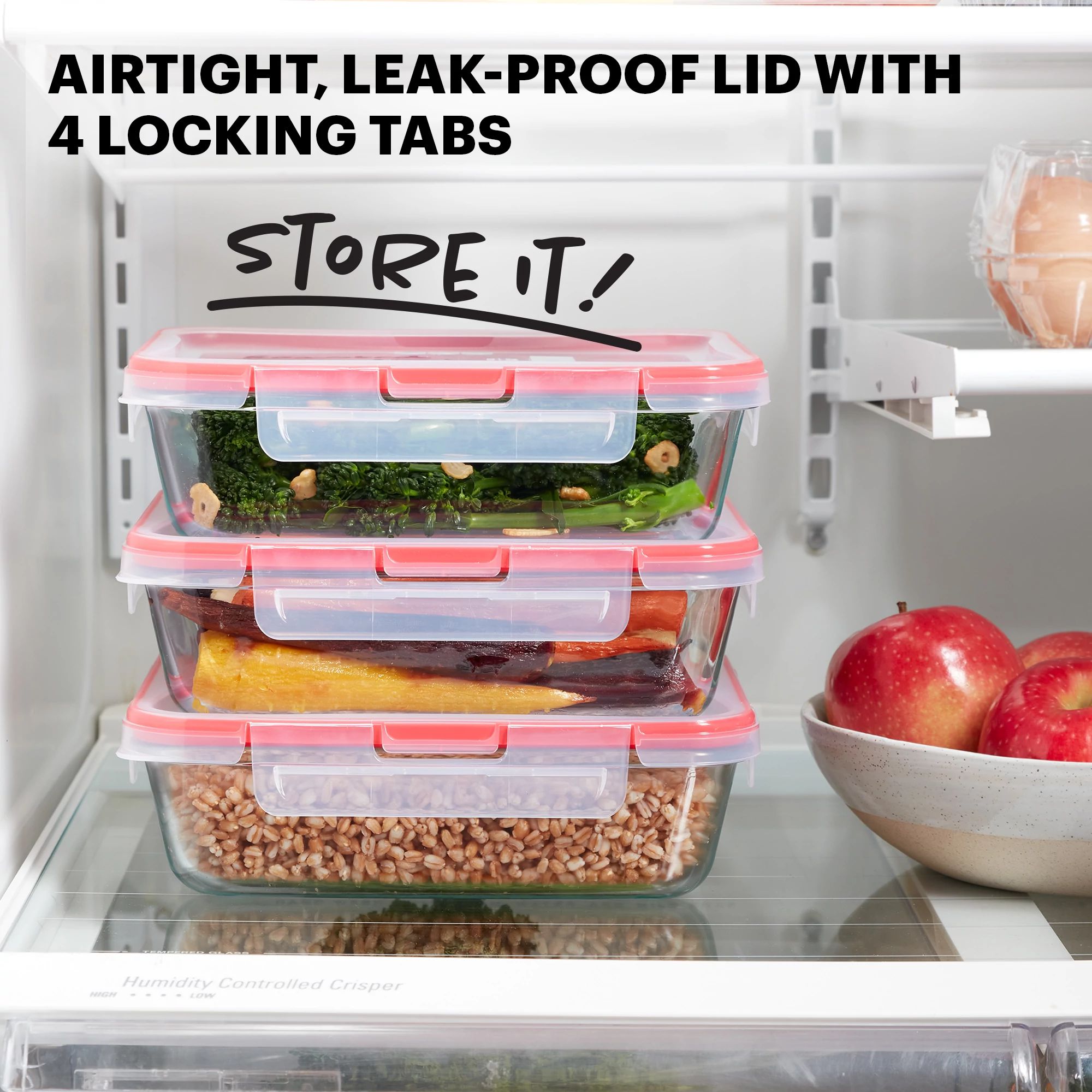 Pyrex? FreshLock? 6-piece Glass Storage Set - Image 3