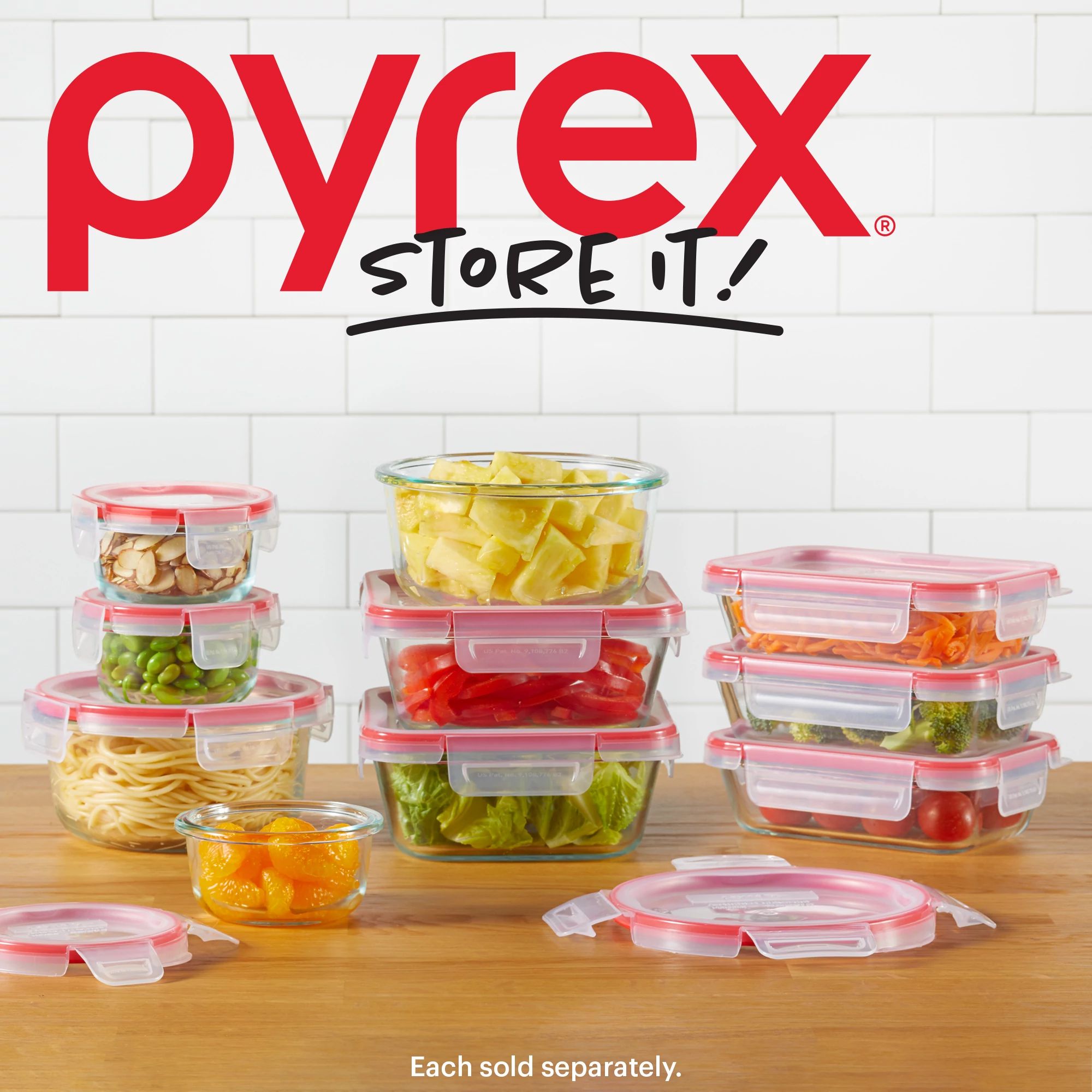 Pyrex? FreshLock? 14-piece Mixed-Size Glass Storage Set - Image 5