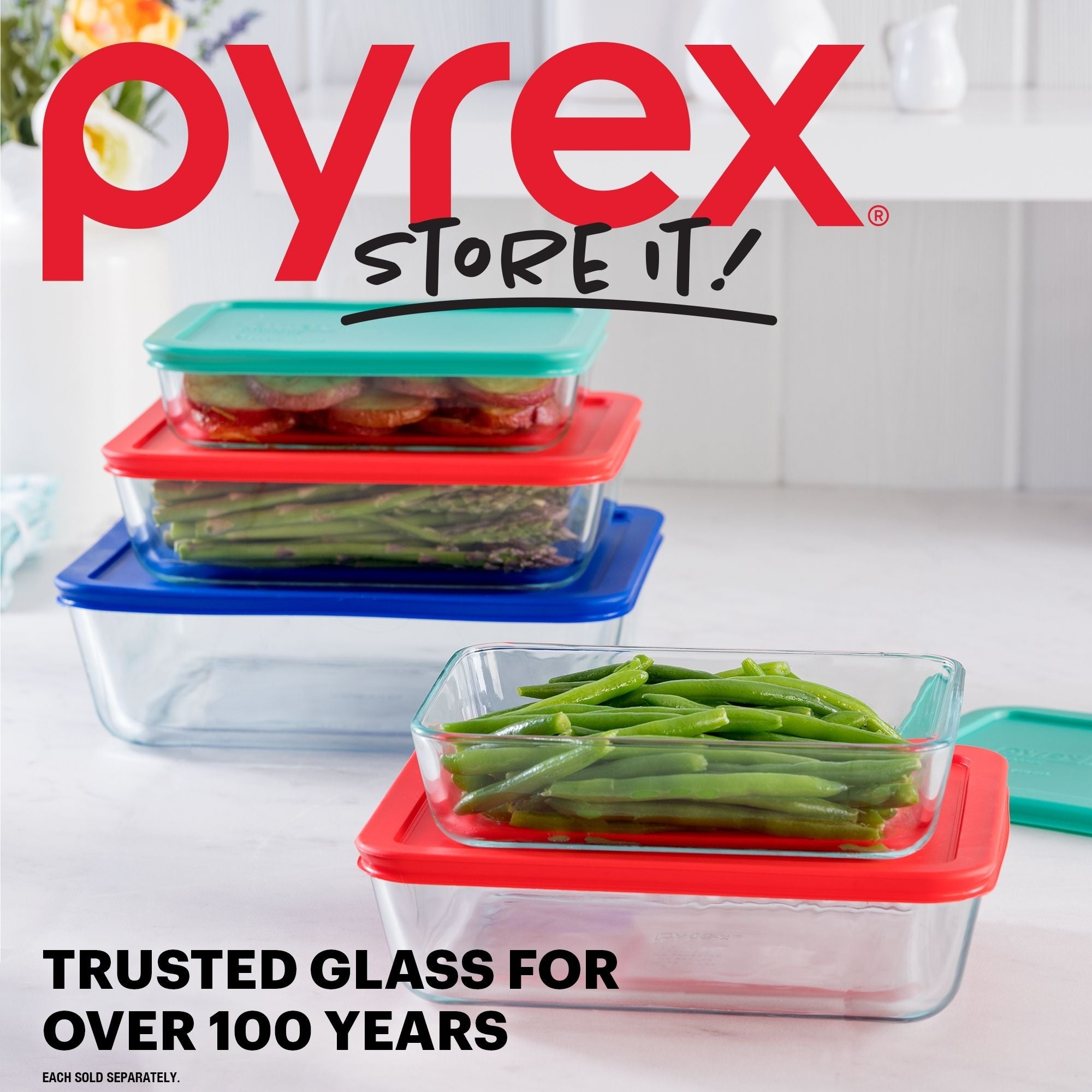 Pyrex? Simply Store? 6-Cup Rectangle Glass Storage with Plastic Lid - Image 5