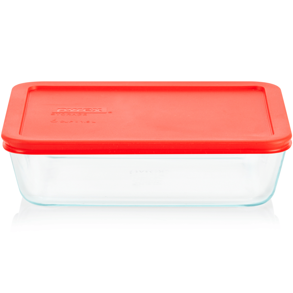 Pyrex? Simply Store? 6-Cup Rectangle Glass Storage with Plastic Lid