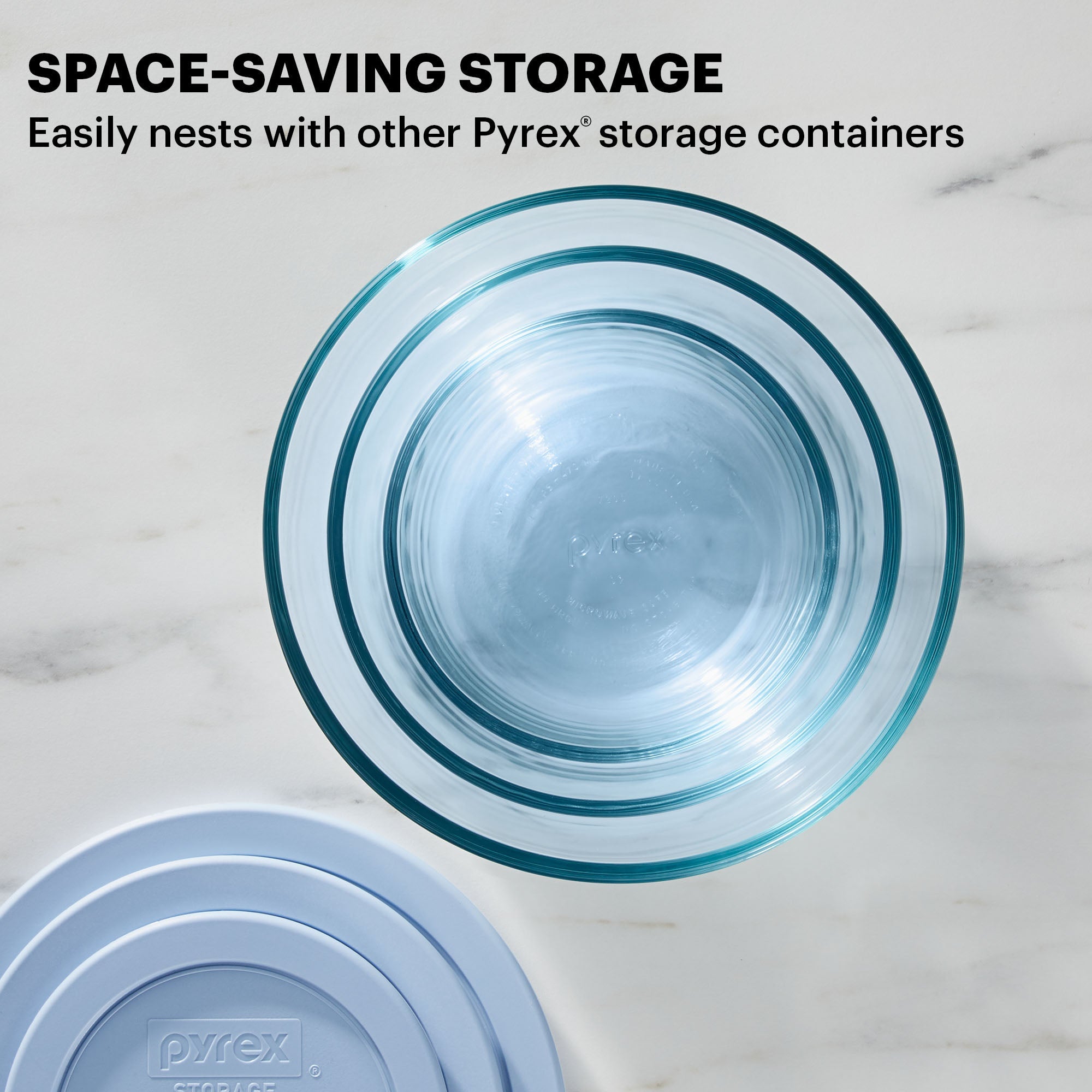 Pyrex? Simply Store? Tinted 12-piece Storage Set with Plastic Lids. Green and Blue - Image 4