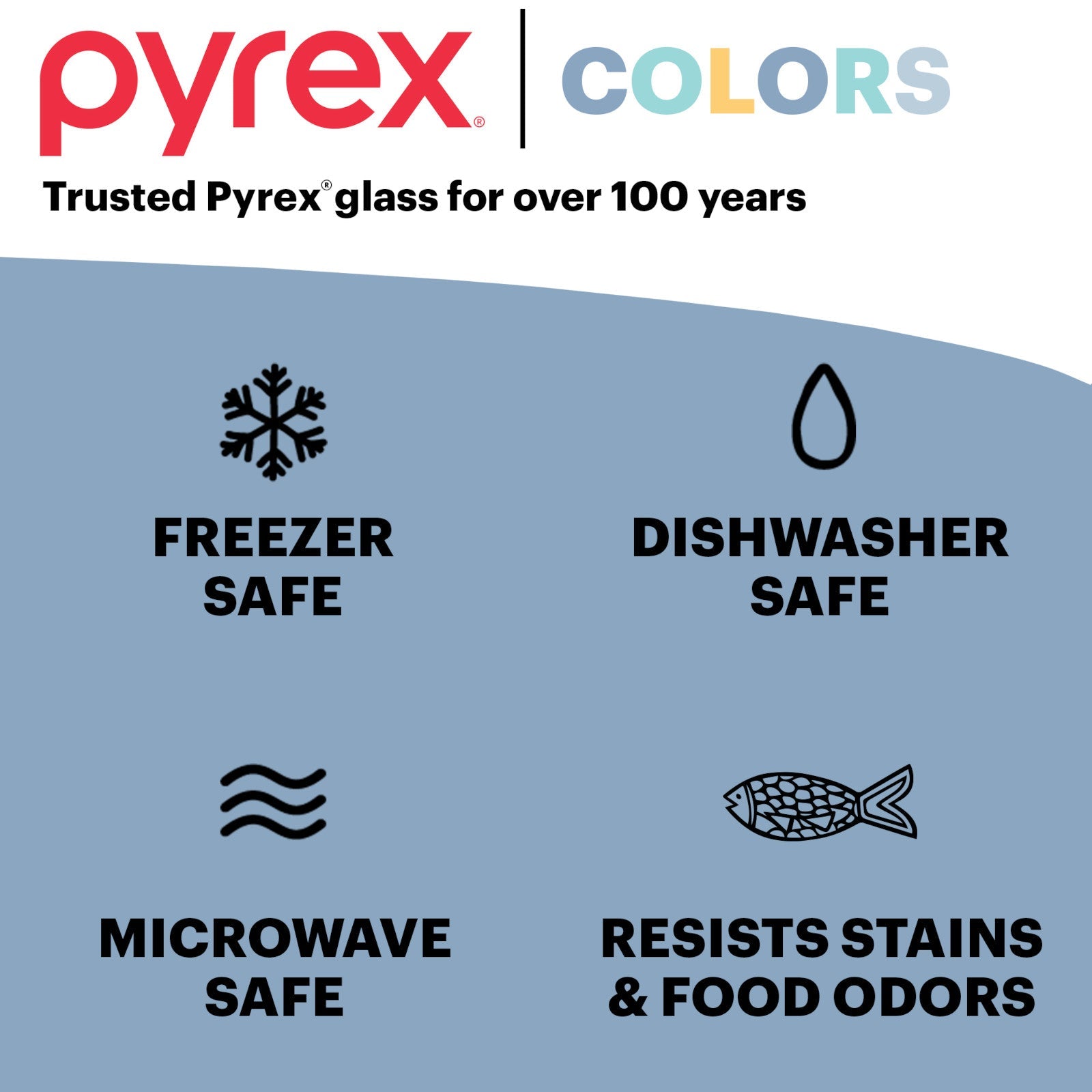 Pyrex? Colors Sculpted Tinted 4.5-quart Mixing Bowl with Lid. Blue - Image 6