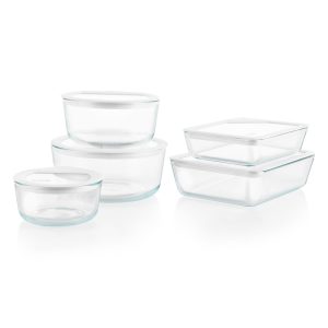 Pyrex? Ultimate 10-Piece Glass Storage Set with Glass Lids