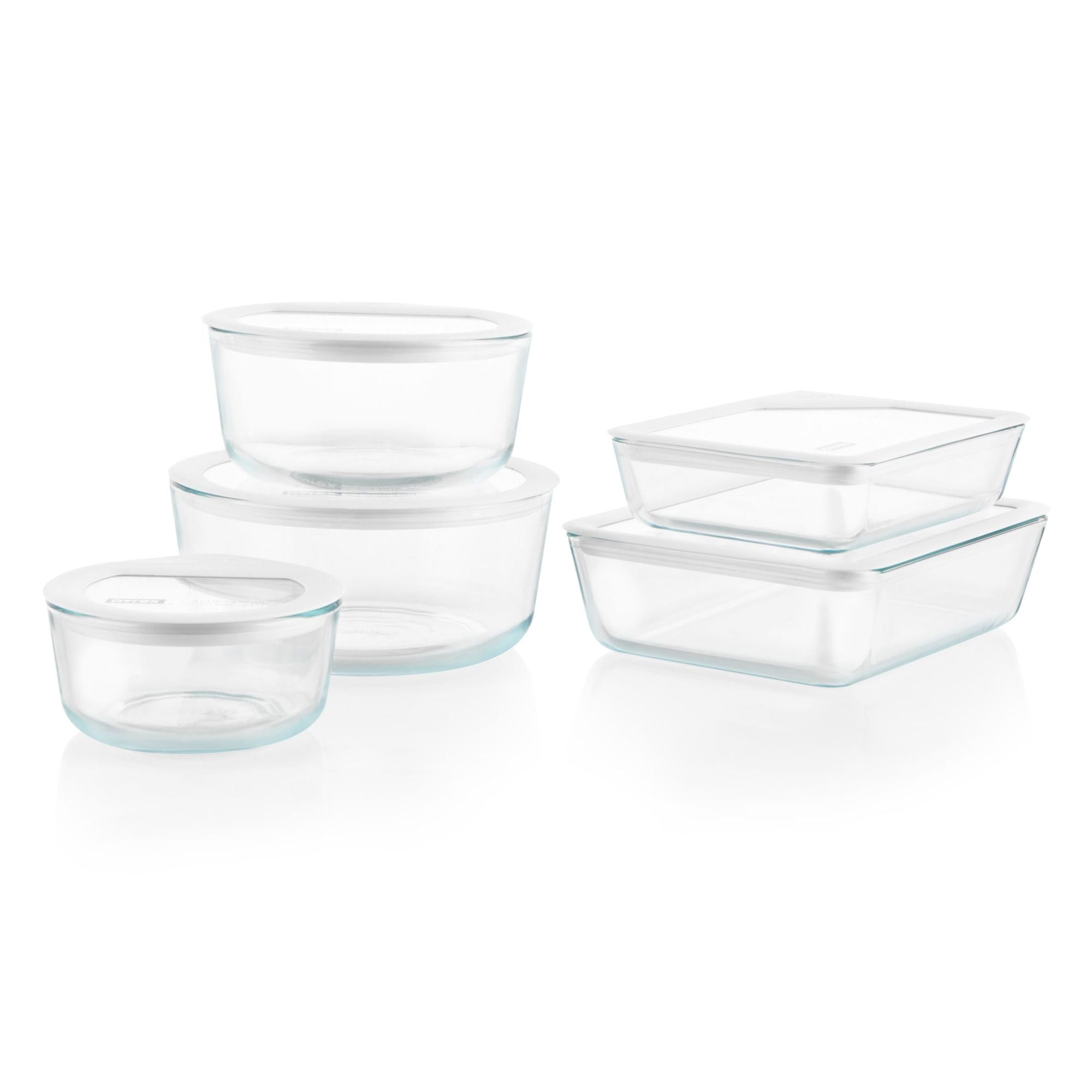 Pyrex? Ultimate 10-Piece Glass Storage Set with Glass Lids