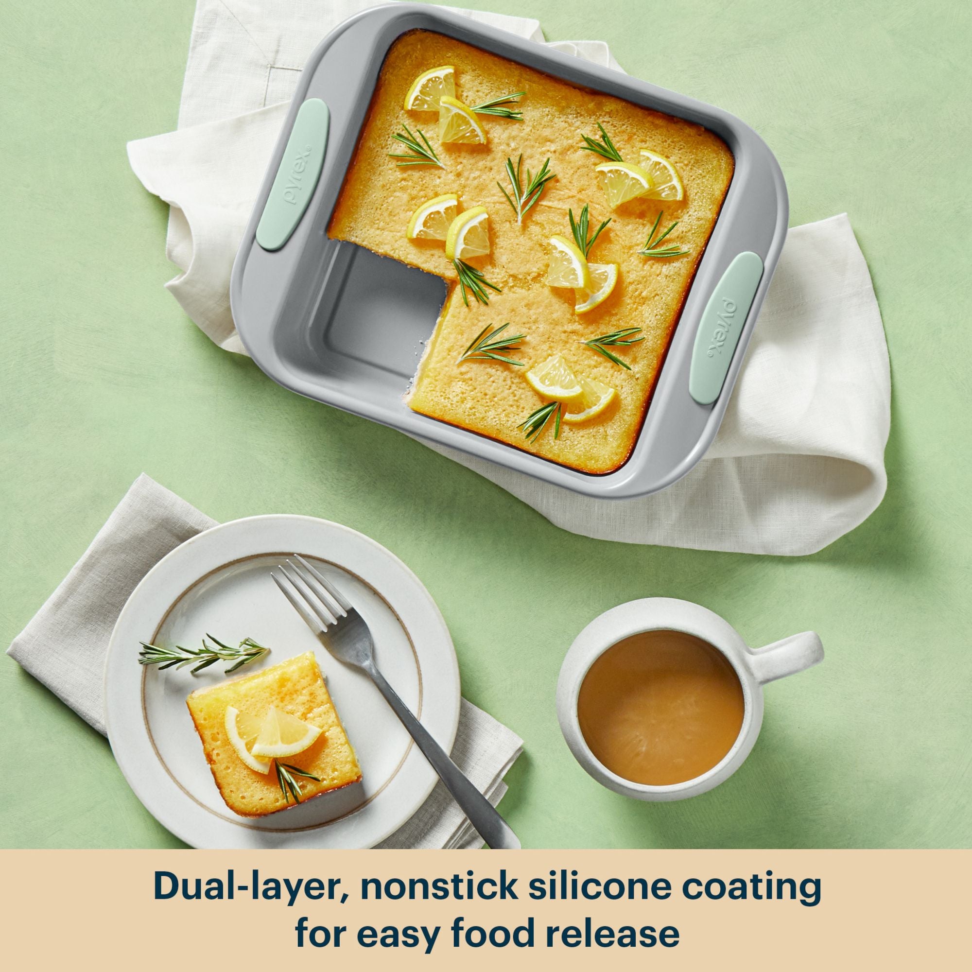 Pyrex? Metal Bakeware 8-Piece Set in Sage - Image 4