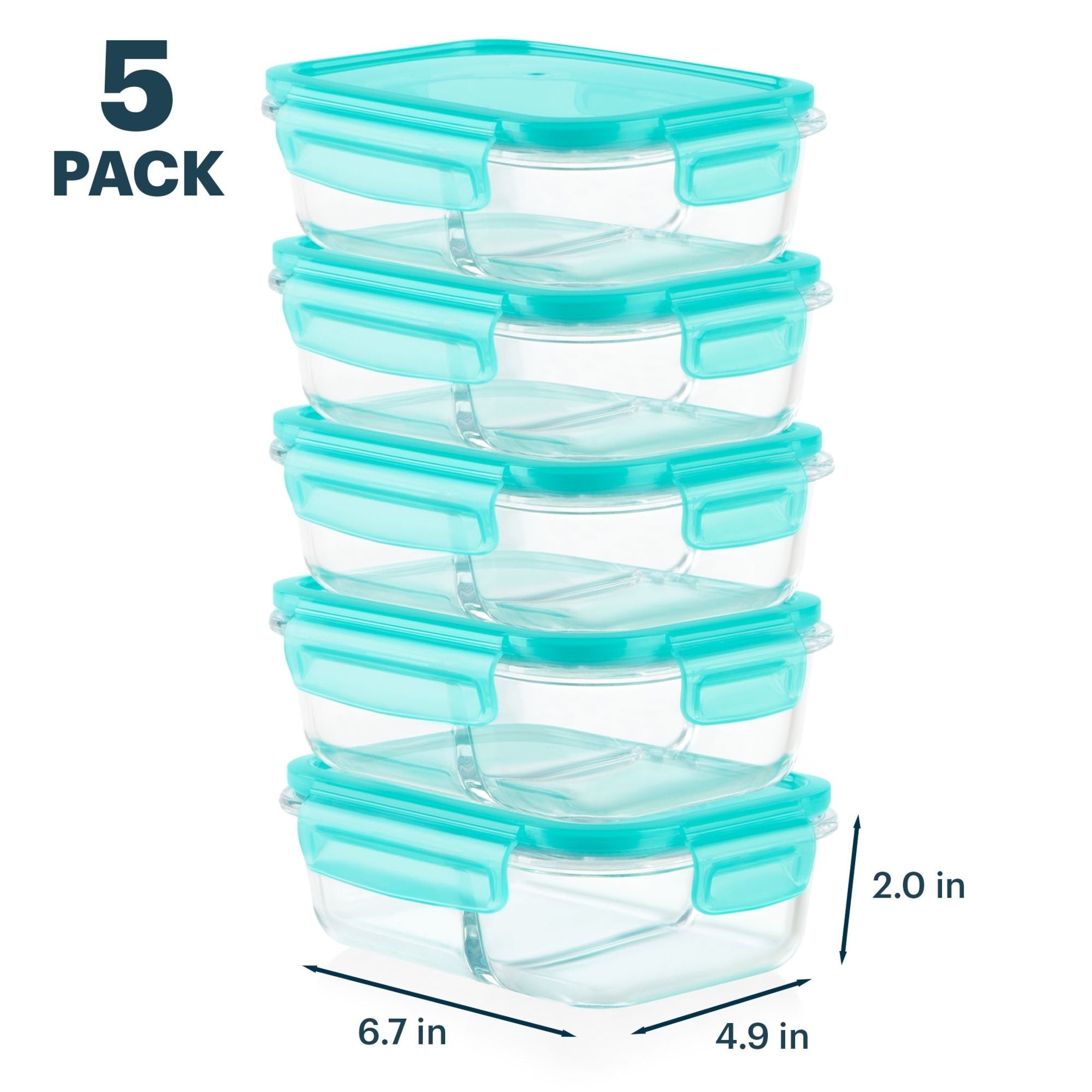 Pyrex? MealBox 10-Piece Divided Storage Set. 2.3 Cup - Image 2