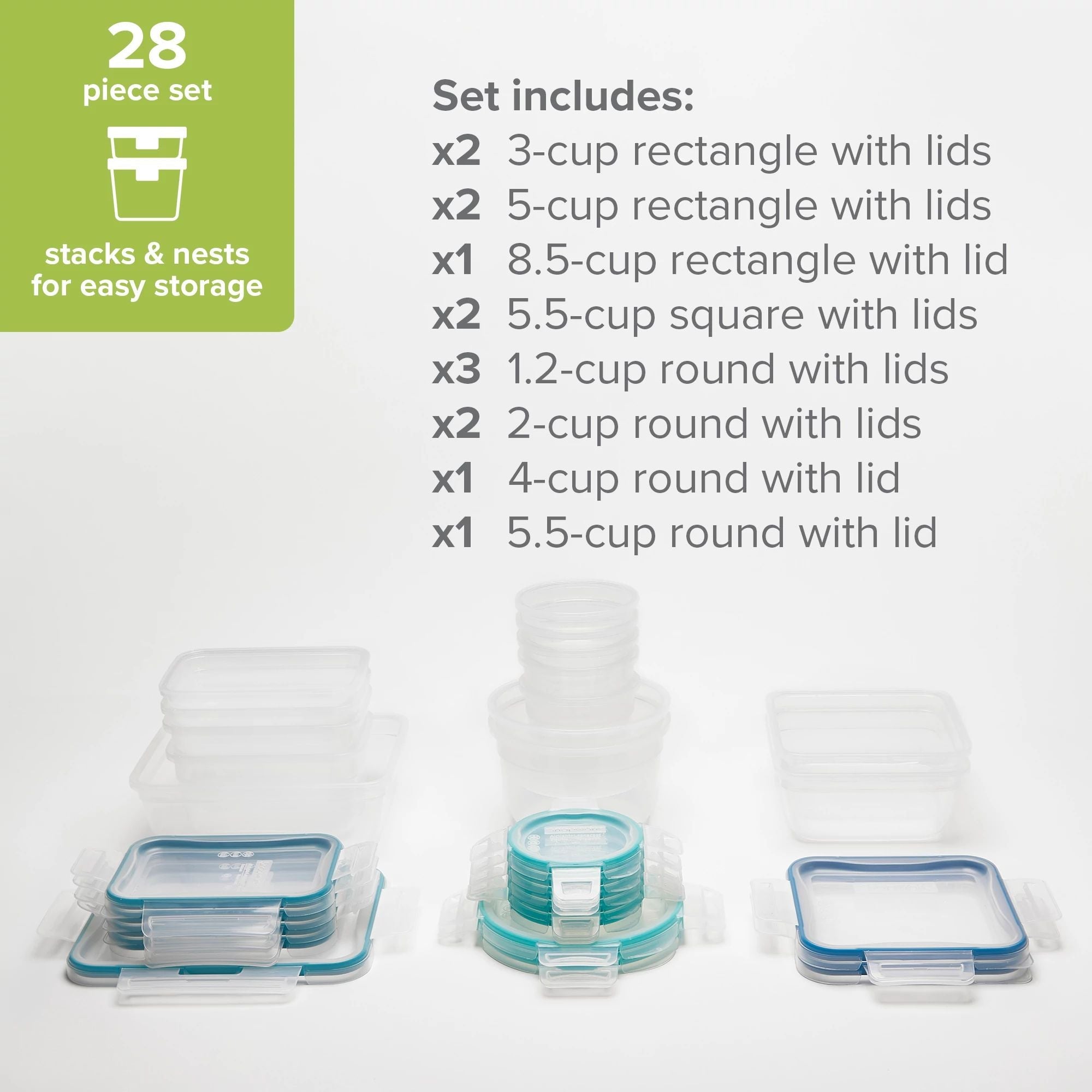 Snapware® Total Solution® 28-piece Plastic Storage Set - Image 3