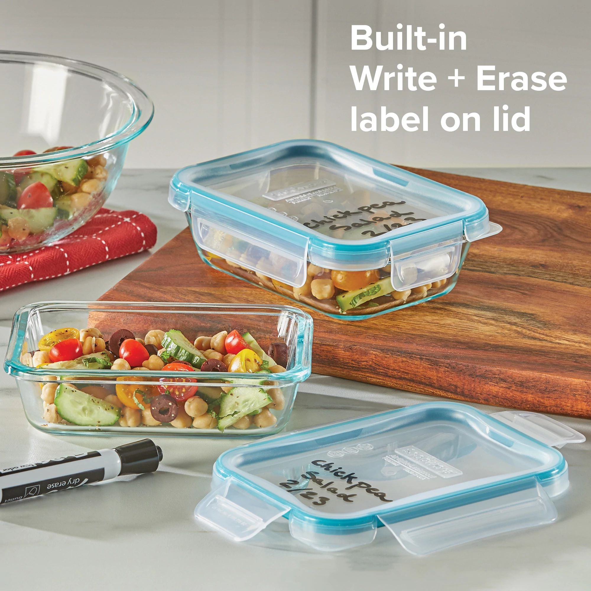 Snapware? Total Solution? Pyrex? 4-piece Glass Storage Set with Plastic Lids - Image 4