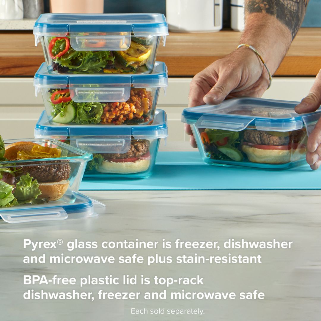 Snapware? Total Solution? Pyrex? Glass 4-piece Square Food Storage Value Pack - Image 2